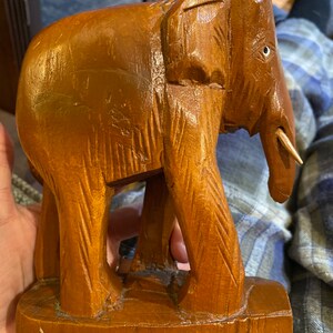 Fantastic Handcarved Vintage Wooden Elephant