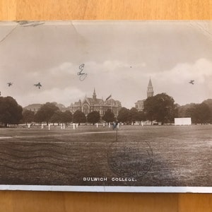 Antike 1930er RPPC Echt Foto Postkarte von Dulwich College