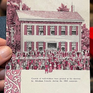 Vintage Brochure of “The Home of Abraham Lincoln” Springfield, State of Illinois