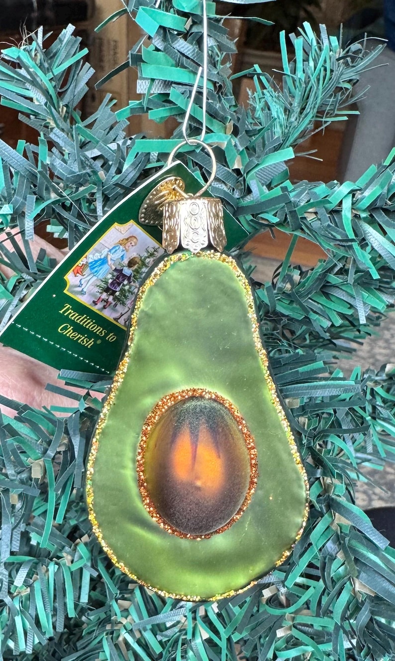 Cool Brand New Old World Christmas Avocado Glass Ornament - Etsy UK