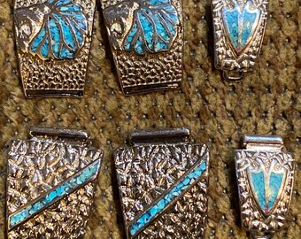 Beautiful Silver Turquoise Bracelet Pieces: Lion, Stripe & Arrowhead