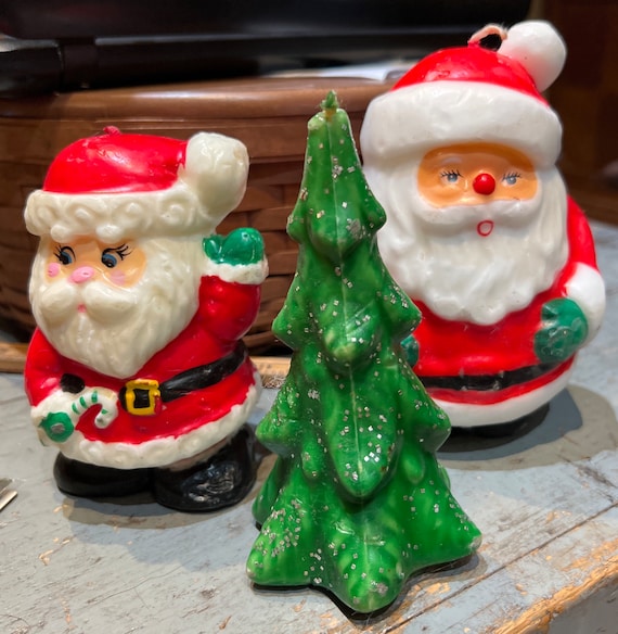Bougeoir Tête De Père Noël Vintage – Années 50 – Fabriqué Au Japon – Country Store
