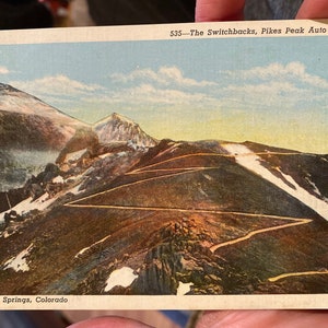 Wunderschöne Antike Postkarte der Switchbacks, Pike Peak Auto Highway