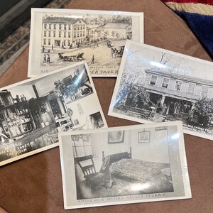 Badass Collection of 4 RPPC Real Photo Postcards Historic Walker Tavern in Brooklyn, Michigan