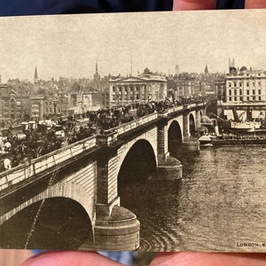 Antike Vintage RPPC Echt Foto Postkarte von London Bridge in London, England