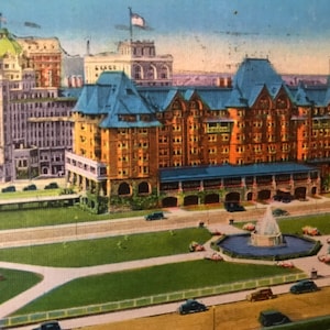 Lindo cartão postal antigo do Marlborough Blenheim Hotel Atlantic City New Jersey 1937