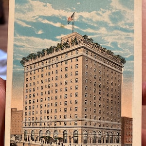 Belle carte postale colorisée antique du nouvel hôtel Washington à Seattle, Washington 1924