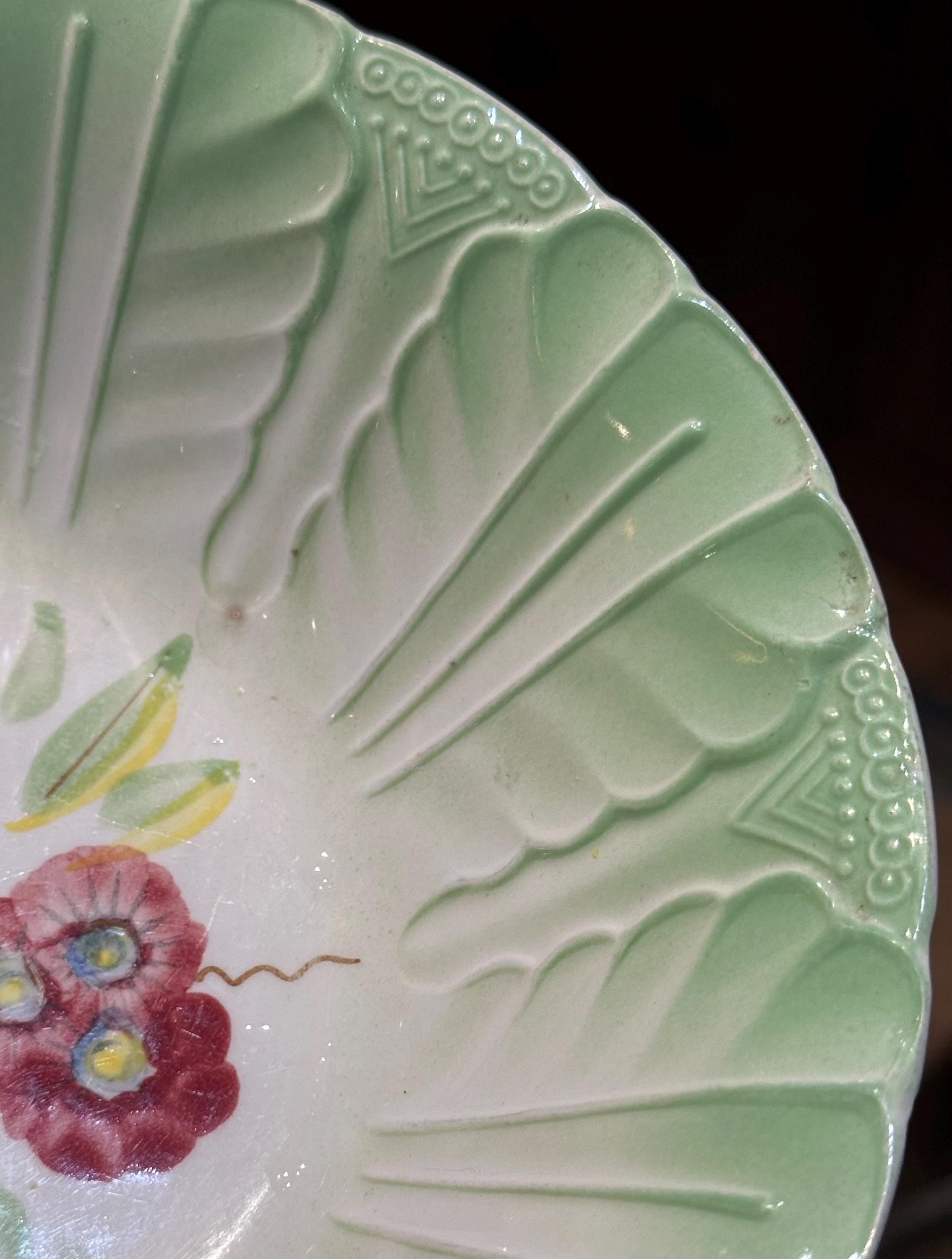 Lovely Handpainted Vintage Yamasho Iron Stone China Japan Posies