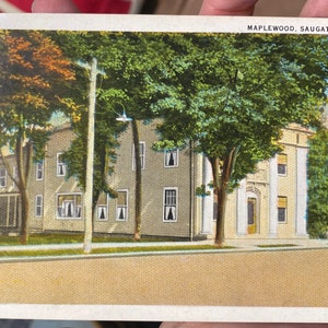 Belo cartão postal colorido antigo de Maplewood, Saugatuck, Michigan
