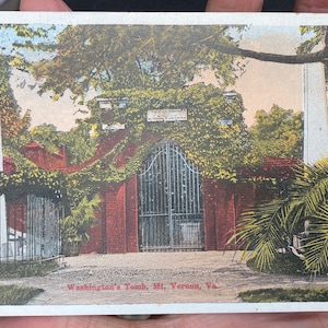 Carte postale antique belle de tombe de Washington à Mt. Vernon, Virginie