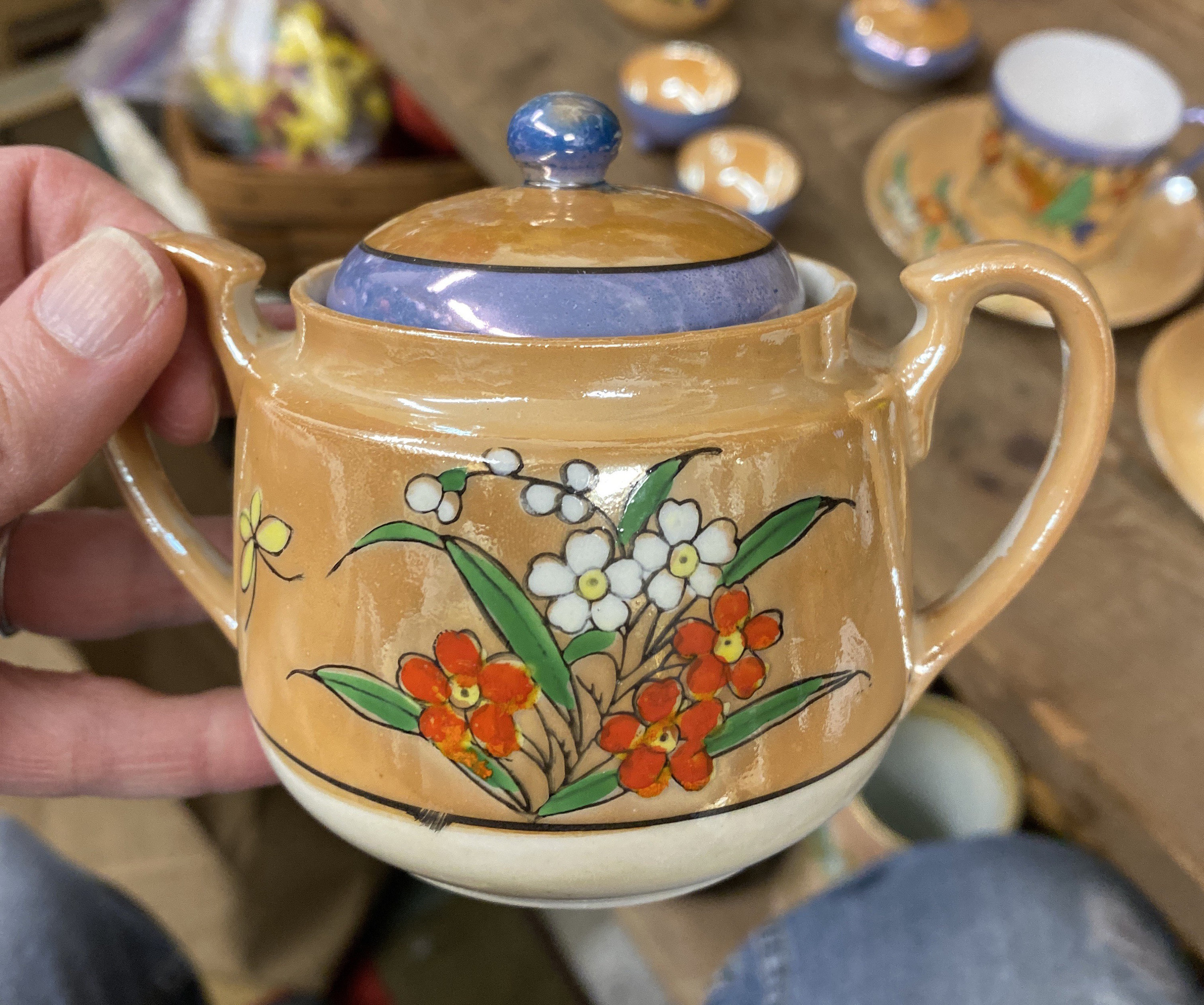 Lovely Set of Creamer Sugar Tea Cups & Salt Cellars in Peach Etsy
