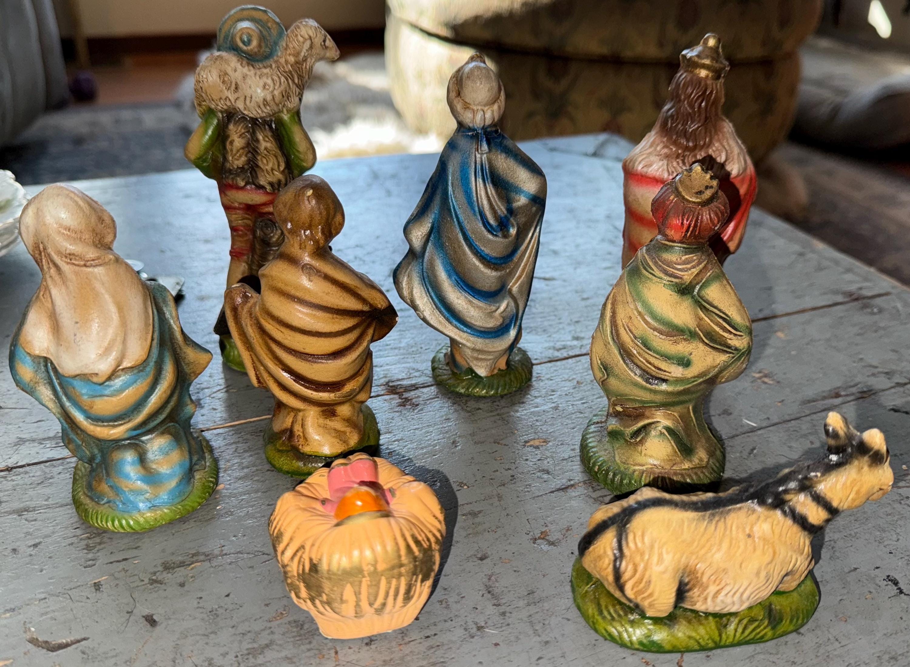 Lovely Set of Antique Vintage Ceramic Handpainted Nativity Set - Etsy