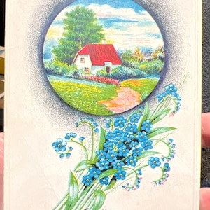Belle carte postale antique « Salutations d’East Angus » Québec, Canada