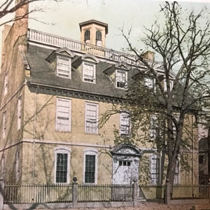 Cartão postal antigo de 1902 Warner House em Portsmouth, New Hampshire Detroit Photographic Co