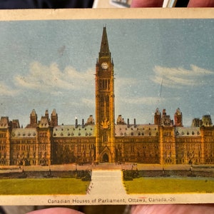 Schöne antike Postkarte von kanadischen Häusern des Parlamentes in Ottawa, Kanada