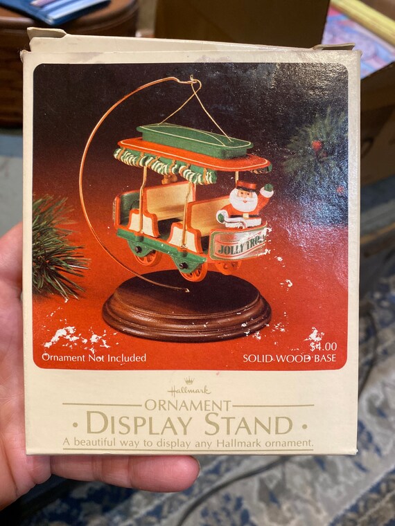 Hallmark Keepsake Ornament Display Stand With Solid Wood Base Etsy