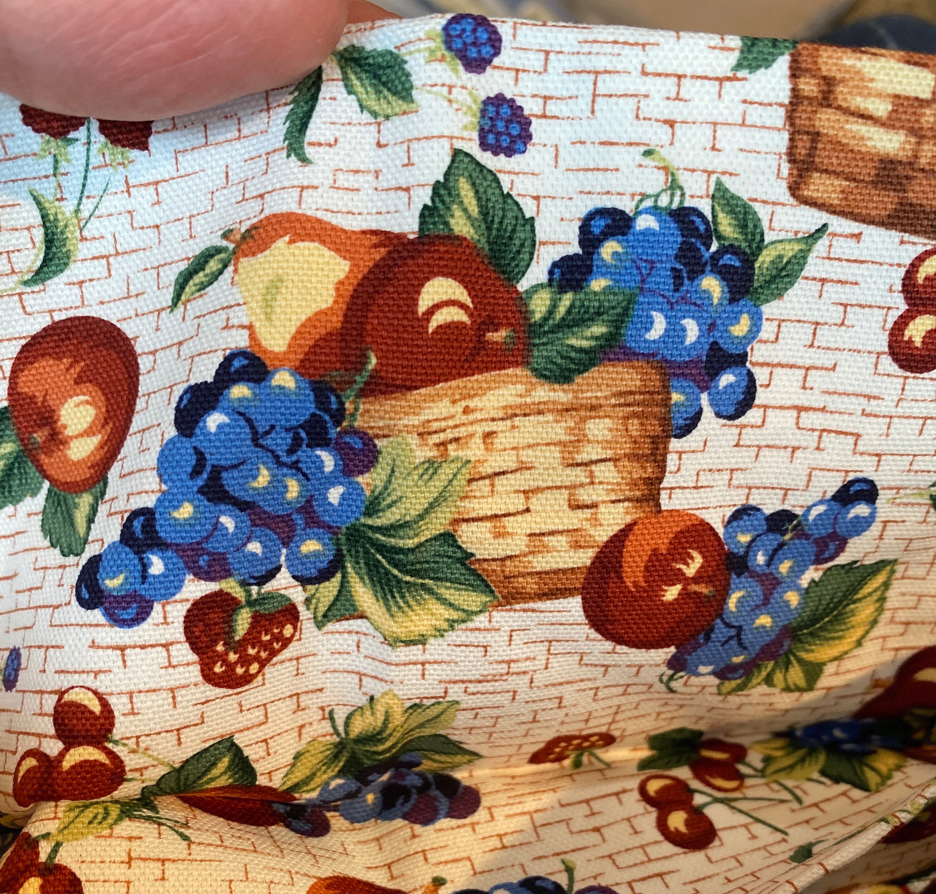 Longaberger 7” Measuring Basket Fabric Liner Fruit Medley #2198930 NEW 