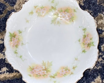 Stunning Antique Germany Hermann Ohme Eglantine Dogwood Floral 5” Berry Bowl Set of 7