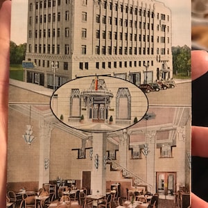 Belle carte postale en lin de l’Hôtel Lafayette à Long Beach, Californie
