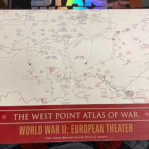 Cool 1995 Oversized Book “The West Point Atlas of War World War II European Theater Brigadier General Vincent Esposito