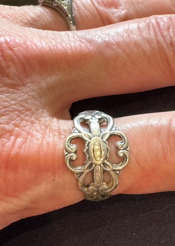 Lovely Vintage Th. Marthinsen EPNS Norway Sterling Silver Ring Size 7