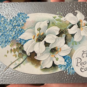 Darling Antique Easter Postcard of A Peaceful Easter Northbiller, Maine 1914