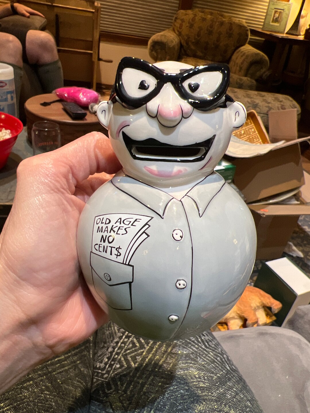 Grasslands Road Crazy Ceramic Bank old Age Makes No Cents Etsy