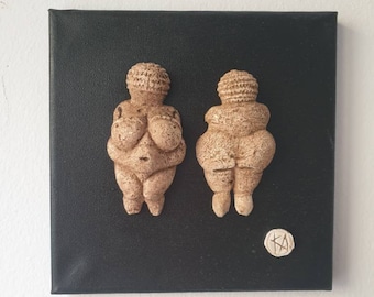 venus von willendorf 20x20cm relief lainwand