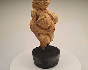 Venus of Willendorf Inspired Fertility Goddess Statue - Prehistoric Sculpture Replica