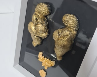 Venus of Willendorf 3d relief framed 27x20cm