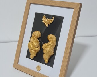 Venus of Willendorf 3d relief framed 28x22cm