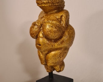 Réplica de la Venus de Willendorf, estatua de la Diosa Madre, figura de bronce de 11 cm.