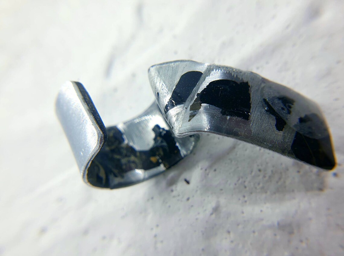 Epoxy resin metall ring adjustable Etsy