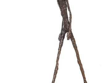 Figura andante abstracta Giacomettistyle, 25 cm kunstmetall abguss epoxy - metallwire