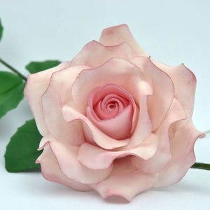 tea rose  sugar flower size 3"handmade cake topper wedding edible dusky pink cake decoration