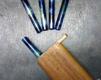 Silver fumed color changing glass one hitter for your hitter box / dugout box (please read description)