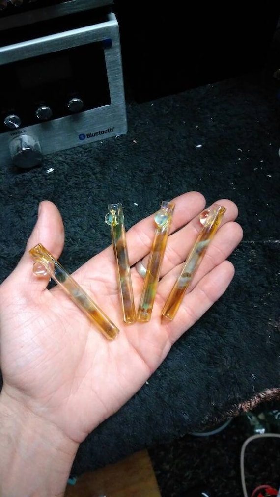 Dark honey silver fumed color changing glass one hitter for your hitter