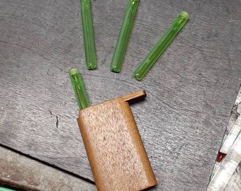Slime Green Translucent Glass One Hitter for Your Hitter Box