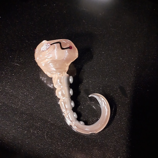 Cyborg octopus chillum glass pipe