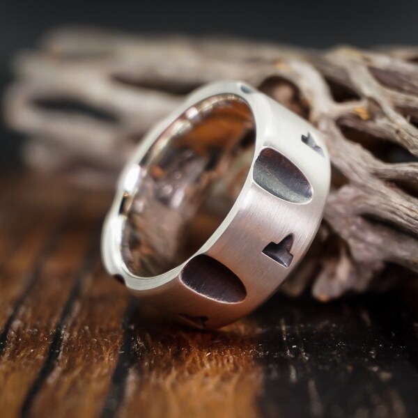 Outlaw - Anillo revólver de plata de ley