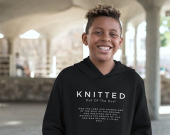Kids 'Knitted Out Of The Dust' Christian Hoodie