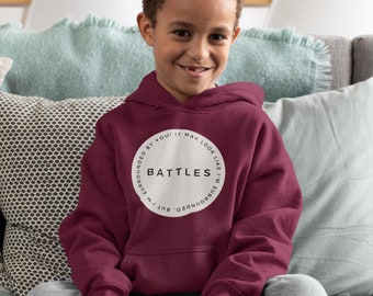 Kids Christian Hoodie: Fight My Battles Pullover