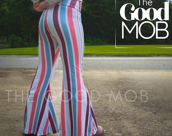 Toddler Girl Bell Bottoms: 70s Style Rib Knit Flare Pants