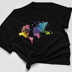 Jesus Map T-shirt, Trendy Christian Shirt, Christian Shirt For Women, Men&#39;s Christian Shirt, Best Seller Christian T