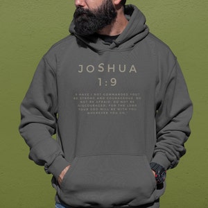 Joshua 1:9 Hoodie, Pullover Hoodie, Christian Hoodie, White Hoodie, Trendy Hoodie, Womens Hoodie, Christian Sweatshirt