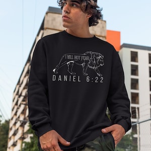 I Will Not Fear Sweatshirt, Christian Sweatshirt, Black Christian Sweatshirt, Best Selling Christian Sweatshirt, Sweatshirt With Script