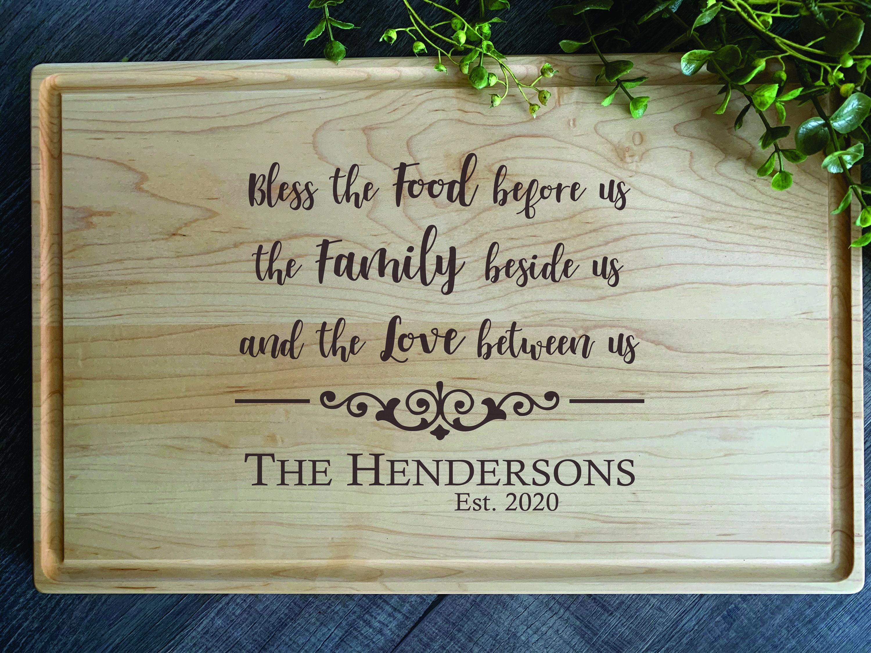 Bless The Food Before Us  Personalized Cutting Boards - Etchey