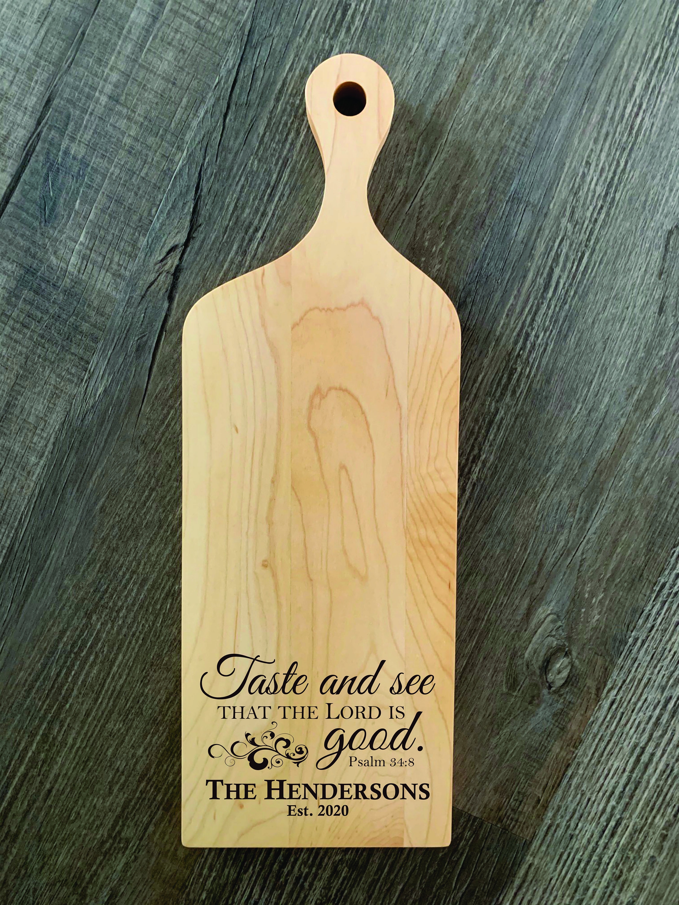 Engraved Charcuterie Board Taste and see that the Lord is Etsy