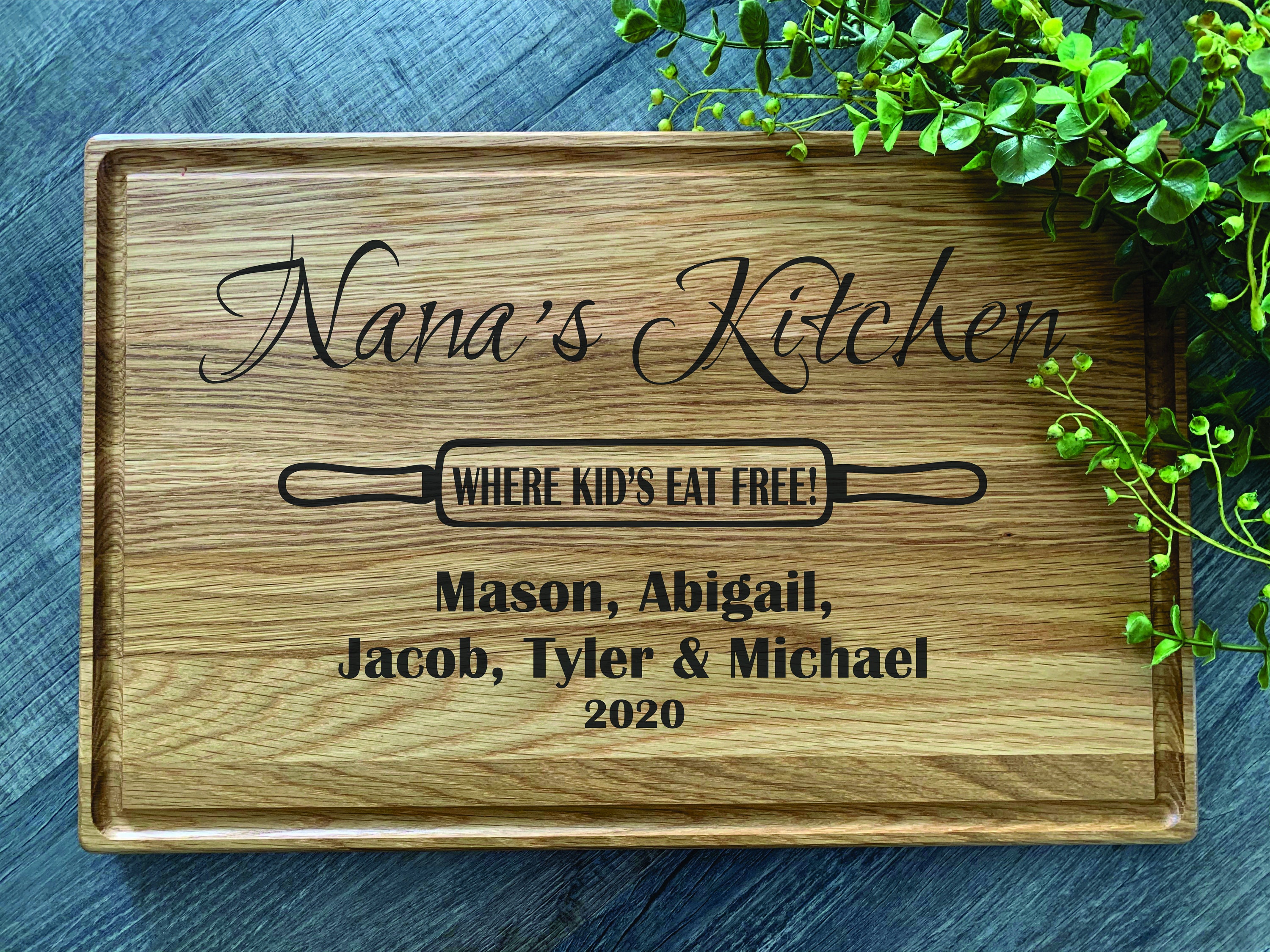 Personalized Cutting Board for Grandma's Kitchen - The BananaNana