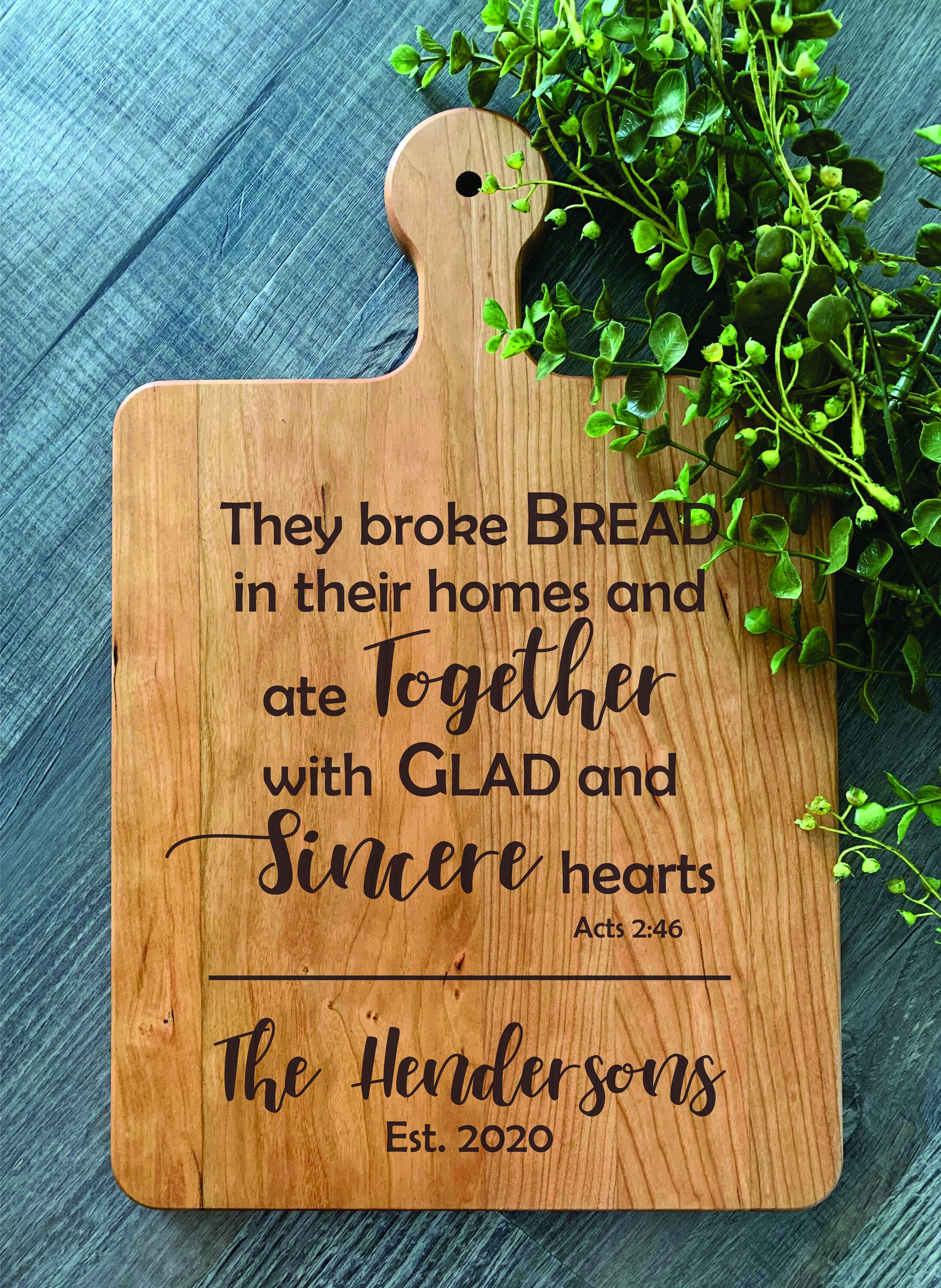 Eat Together With Glad And Sincere Hearts {Cutting Board} Eat Together With Glad And Sincere Hearts {Cutting Board}
